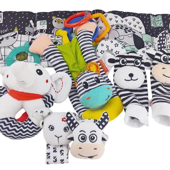 Black & White Baby Developmental Toy Bundle 7-Piece - Picture 1 of 8
